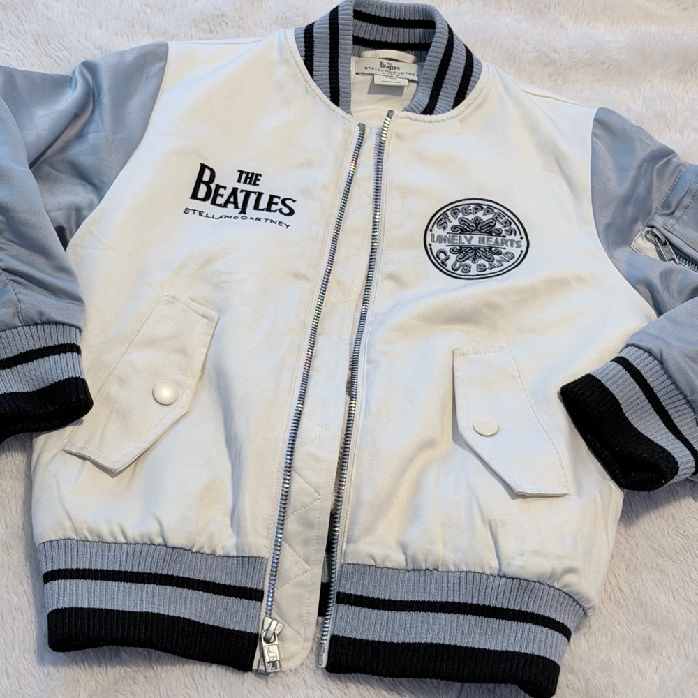 Stella McCartney Kids White and Gray Jacket